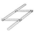 Drillpro ABS/Stainless Steel Multifunction Multi-angle Folding Ruler Flexible Four Side Parallel Ruler