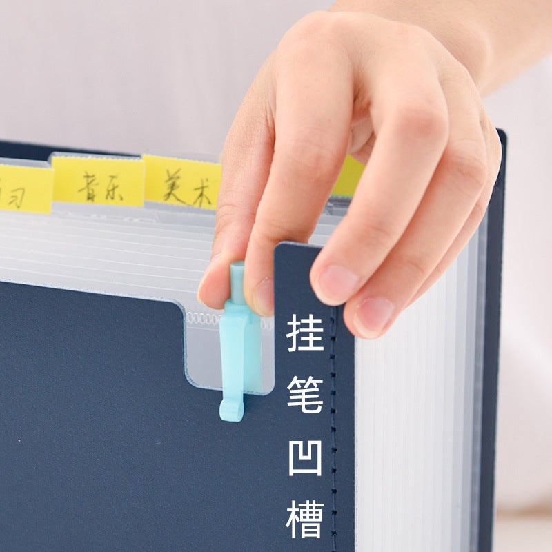 XIAOMI Ecosystem Deli 93951 Organ Bag 13 Grids A4 Expanding File Folder Student Paper Booklet Container Business Multi-function Conference Desktop Document Organizer