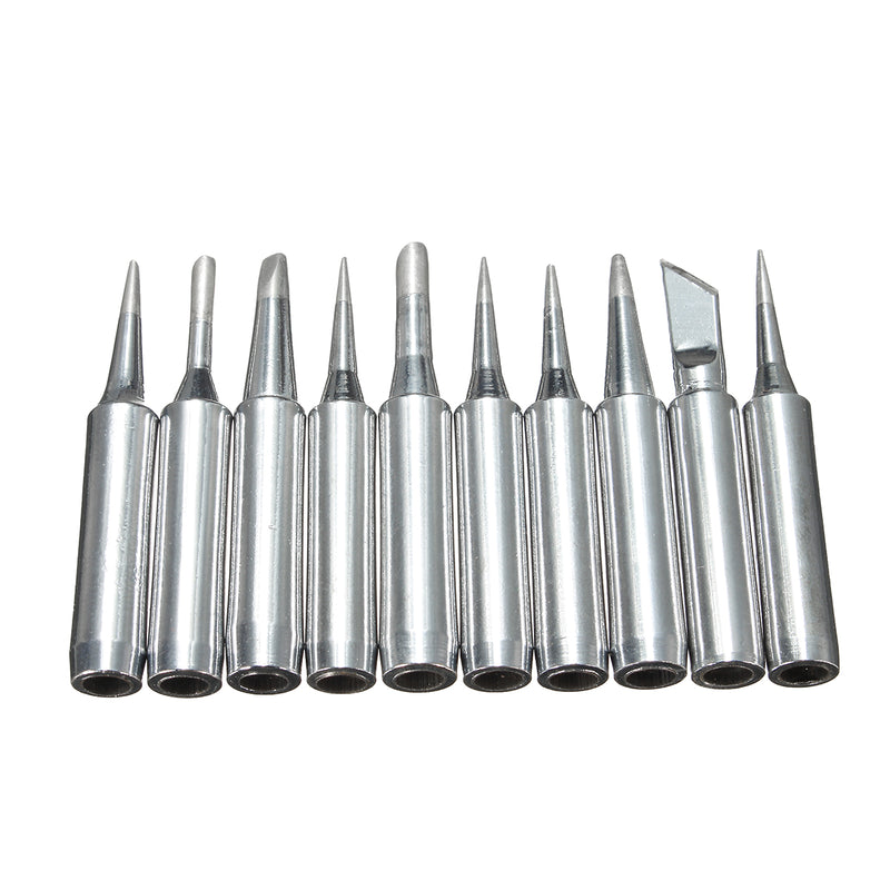 10Pcs Solder Soldering Iron Tip Tool Set for Atten Quick Lukey Aoyue 968