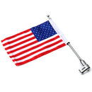 Motorcycle Rear Flag Pole Bike Luggage Rack Mount American Skull USA For Honda