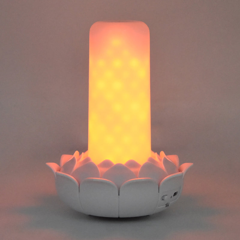 Remote Control Battery Powered 2 Modes Lotus Flower 102LED Flickering Flameless Halloween Candle Night Light