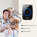 CACAZI FA58 Wireless Waterproof Self-powered Doorbell No Battery Required 1 Transmitter 2 Receiver Home Ring Bell