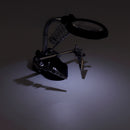 LED Helping Hand Clamp Magnifying Glass Soldering Iron Stand Lens Magnifier Tool