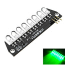 8 Bit 5mm F5 Bright LED Board Green Light Module Electronic Building Blocks For