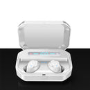 Dual bluetooth 5.0 TWS Wireless Earphone Digital Display IPX7 Waterproof In-ear Headphone with Mic Charging Box