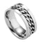 Titanium Steel Rotating Chain Finger Rings Fashion Style Steel Ring For Men