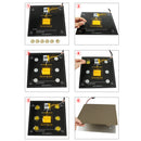 Gold 220x220mm Double Texture PEI Sheet Powder Steel Plate with 6 Magnetic Block for 3D Printer