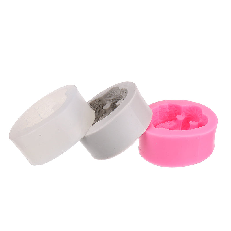 3D Fondant Cake Mold Silicone Baking Mould Angel Wing Decorating With Letters