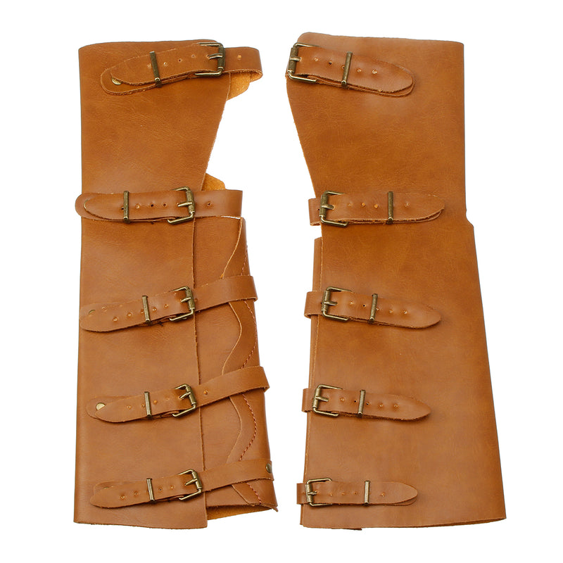 1Pair Leather Arm Support Outdoor Hunting Tactical Hand Bracers