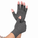 KALOAD 1 Pair Sports Anti-skid Compression Half Finger Gloves Arthritis Pain Relief Gloves