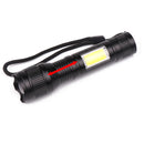 XANES 1450 T6+COB Flashlight USB Rechargeable 3 Modes Work Lamp Camping Hunting Portable Emergency Lantern