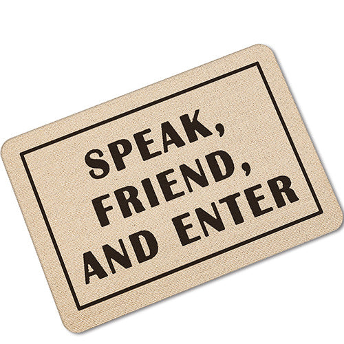 KCASA KC-M5 40x60cm Creative Letter Mat Entrance Door Mats Trap Printed Non-slip Floor Carpet