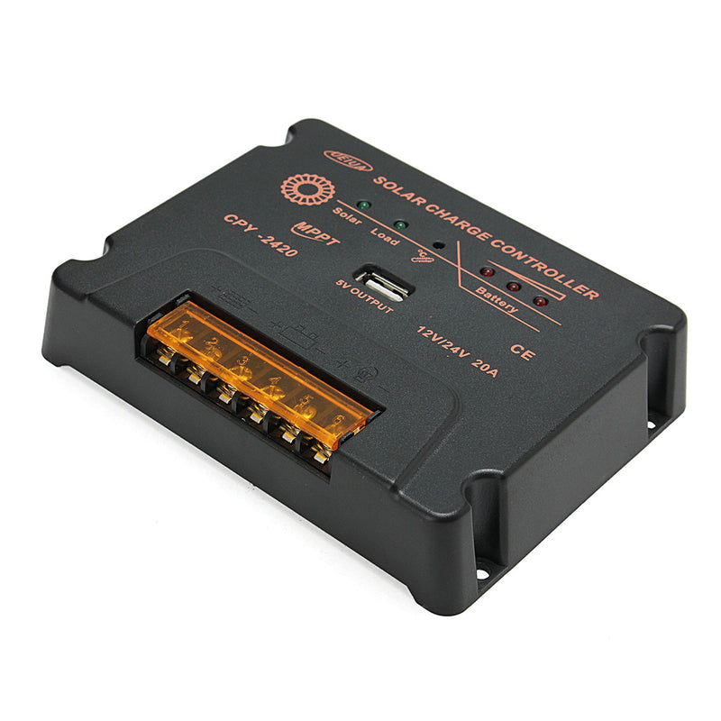 CPY-2420 12V/24V 20A USB MPPT Solar Panel Battery Charge Controller