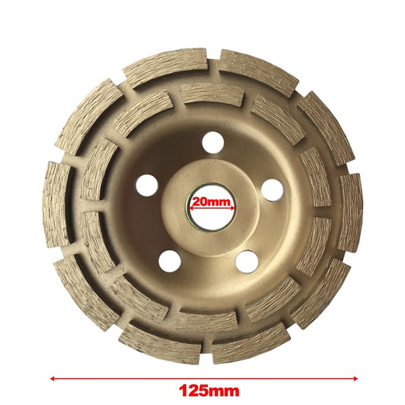 5 Inch Black/Dark Golden Diamond Grinding Wheel 125mm Concrete Grinding Cup Wheel Disc