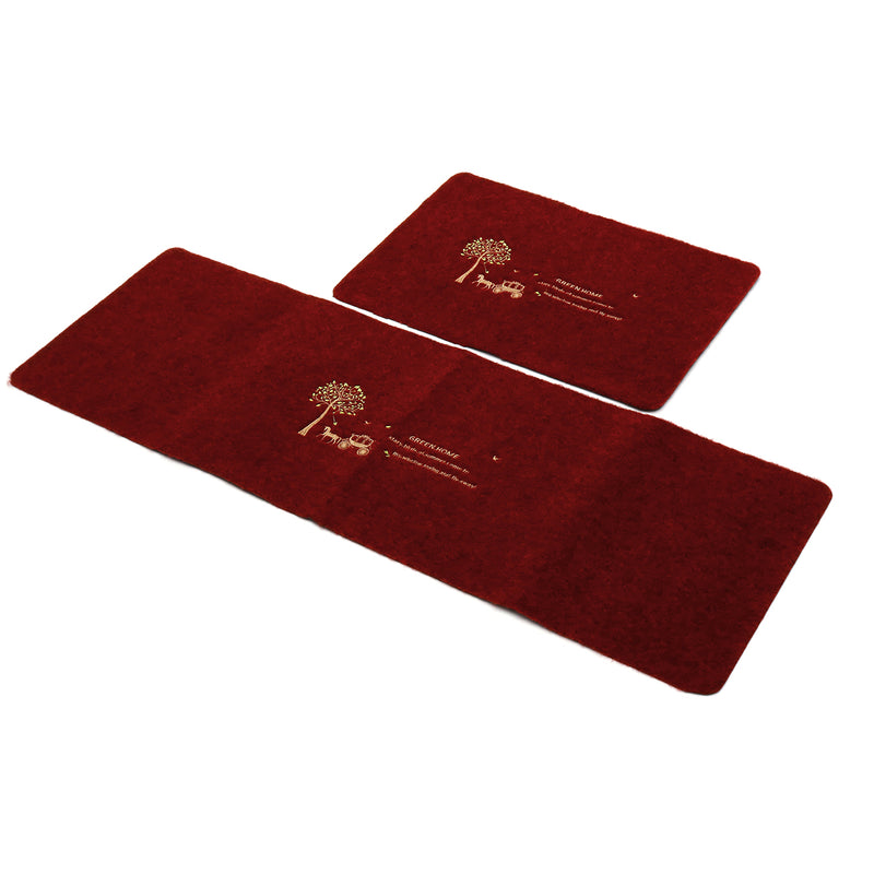 Modern Red Non-slip Door Floor Rug Mat Kitchen Bathroom Carpet Home Decorations