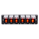 6 Gang DC 12V Waterproof Rocker Circuit Breakers Button Toggle Switch Panel For Car Boat