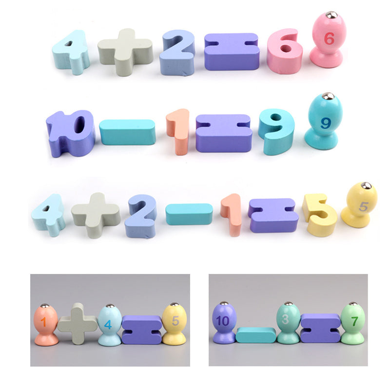 Wooden Magnetic Fishing Game Rods Fish Childrens Kids Wood Magnet Board Toys Puzzle games