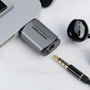 Vention CDNH0 USB 2.0 2.1 Channel Audio External Sound Card 3.5mm Headphone Adapter for Laptop PC