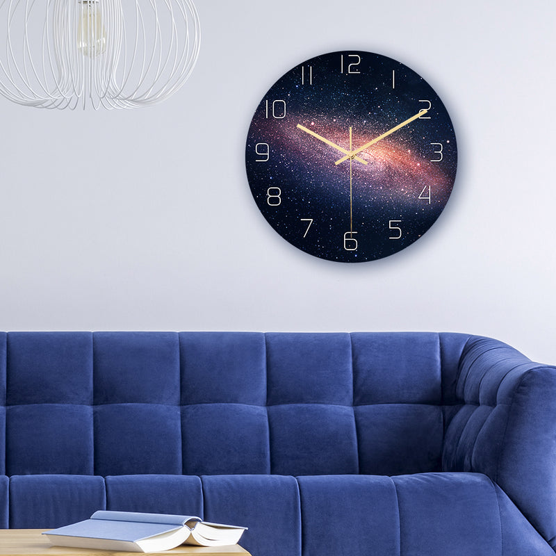 Loskii CC021 Creative Starry Pattern Wall Clock Mute Wall Clock Quartz Wall Clock For Home Office Decorations