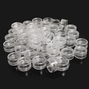 50pc/Lot 5g Sample Clear Cream Jar Mini Cosmetic Jewelry Medi Cine Refillable Bottles Containers Transparent Pot Can Tin