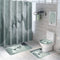 Love Kiss Shower Curtain Waterproof Bathroom Bath Mat Set Rug Toilet Lid Cover Shower Curtain