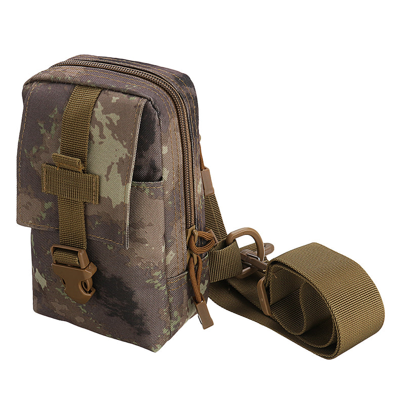 Outdoor Tactical Large Capacity Zipper Cross Body Shoulder Bag Storage Pouch for iPhone Mobile Phone