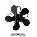 5 Blade Fireplace Heat Powered Stove Fan Quiet Wood Burner Eco Fan Efficient Heat Distribution