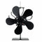 5 Blade Fireplace Heat Powered Stove Fan Quiet Wood Burner Eco Fan Efficient Heat Distribution