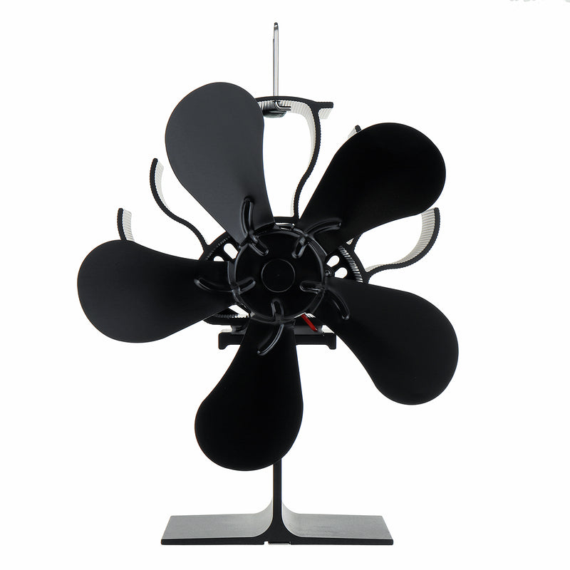 5 Blade Fireplace Heat Powered Stove Fan Quiet Wood Burner Eco Fan Efficient Heat Distribution
