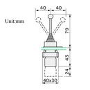 600V Spring Return Joystick Self-Reset Switch 4 Position 4NO XD2PA24CR Black