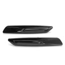 Black LED Side Marker Turn Signal Lights F10 Style Carbon Trim For BMW E90 E91