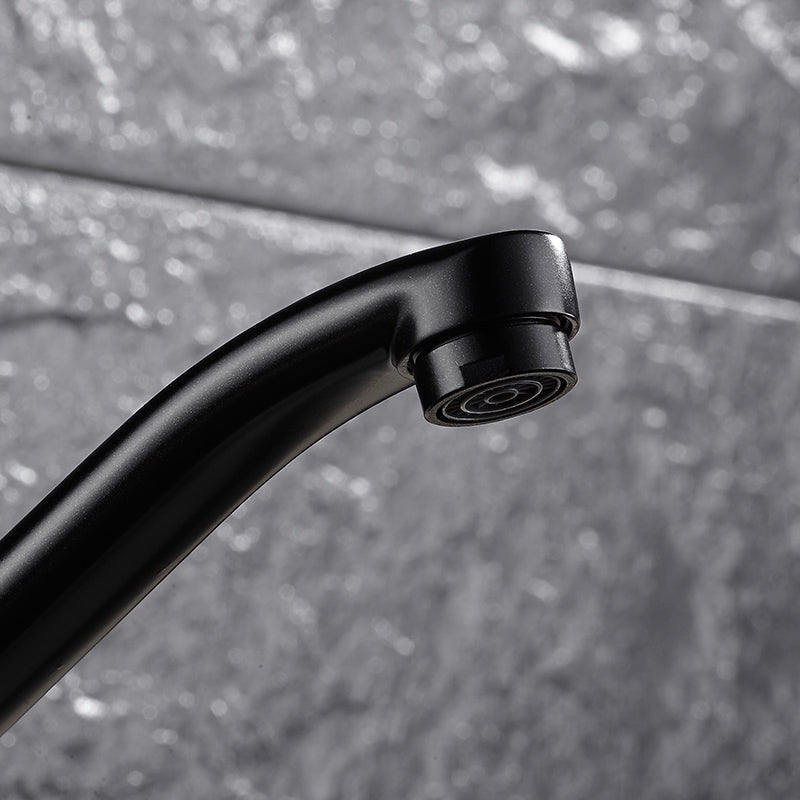 KCASA KC-9100 Zinc Alloy Black Lacquer Kitchen Faucet Tap Rotated Toilet Single Hole Basin Faucet