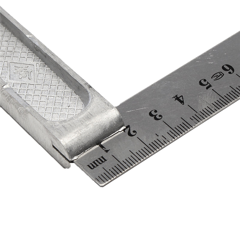 150MM/200MM Stainless Steel Angle Ruler 90 Degree Wide Bottom Thickening Measuring Tool Aluminum Tri
