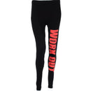 Athleisure Letter Printed Yoga Running Sport Workout Pant High Waist Cropped Legging Fitness