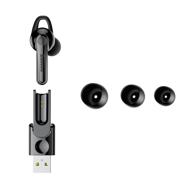 Baseus HiFi Mini Wireless bluetooth Earphone Single USB Magnetic Charging Dock Headphone with Mic