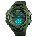SKMEI 1383 Fashion Calendar Stopwatch Luminous Display Digital Watch 50M Waterproof Sport Watch