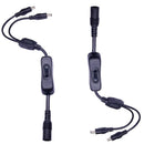 ESCAM DC Power Jack 1 DC Female to 2 3 4 Male Plug Splitter Adapter Led Light Connector Cable Wire Switcher for CCTV CAMERA
