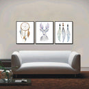 Miico Hand Painted Three Combination Decorative Paintings Simple Style Oil Painting Wall Art For Home Decoration