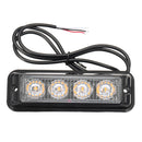 4W LED Strobe Flash Light Side Marker Emergency Beacon Warning Lamp Yellow 12V-24V for Car Truck