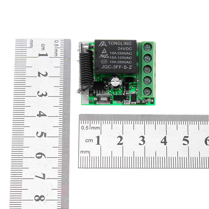 DC 24V 315/433MHz Universal Wireless Remote Control Switch 1CH Relay Receiver Module With Case