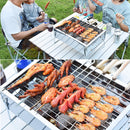 Stainless Steel Portable Outdooors Camping Table Top Barbecue Grill BBQ Cooking