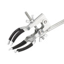 4 Prongs Long Handle Clamp Flask Clip with Rubber Protective Cover Jaws Adjustable Pipe Holder