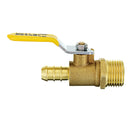 TMOK Brass Gas Ball Valves Lever Handle G Thread 1/2" Male x 12mm Hose Barb Coupler