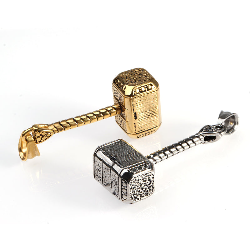 Stainless Steel Cool Hammer Quake Pendant Charm For Necklace Birthday Gift