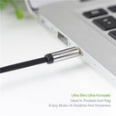 Ugreen AV119 3.5mm Aux Audio Flat Cable 90 Degree Right Angle 1m 1.5m