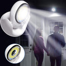 Battery Powered 360 Degree Swivels LED PIR Motion Sensor Night Light Cordless for Home Wall Patio