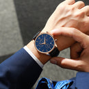 CRRJU 2272 Fashion Leather Strap Japan Movement Calendar Waterproof Men Quartz Watch