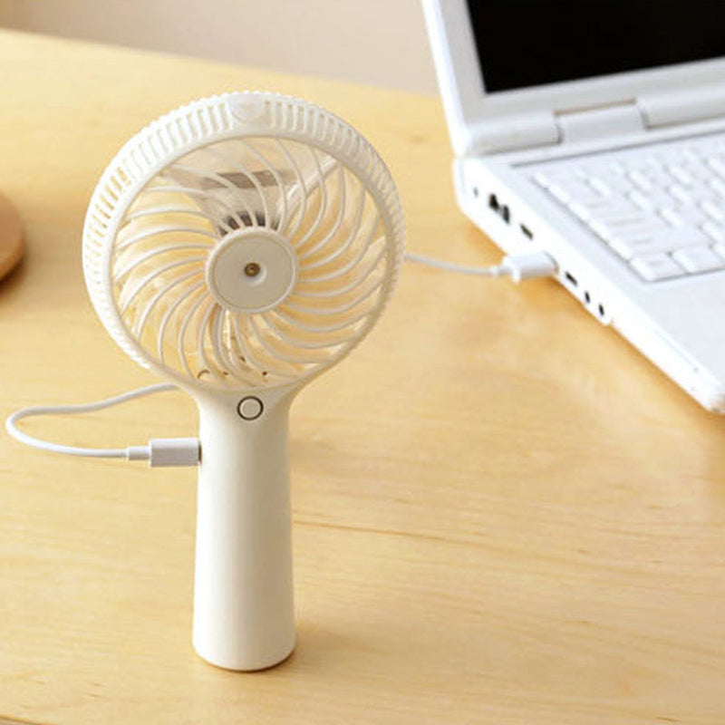 Portable Small Handhold Spray Humidifying Fan USB Charging Office Desktop Student Home Travel Using