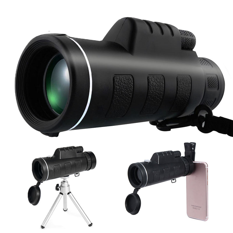 40X60 Zoom Optical Lens Monocular Telescope + Clip + Tripod For Mobile Phone