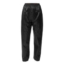 Black Waterproof Raincoat Rain Pants Over Trouser Hiking Motorcycle Hardwearing Elasticated Pants Fishing